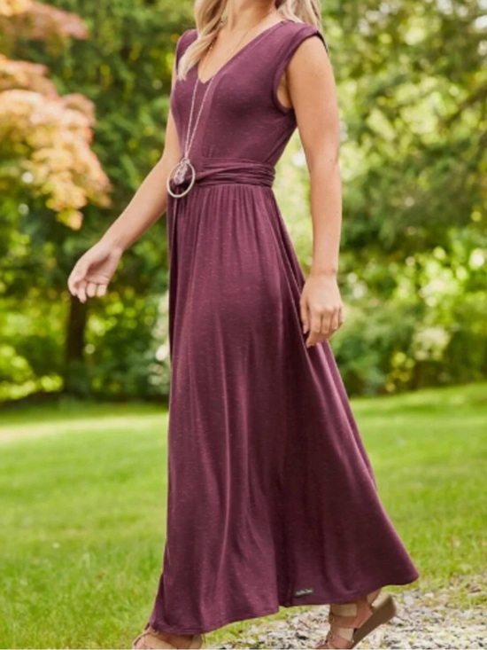 MATILDA JANE Dresses & Skirts - MATILDA JANE Chasing Waterfalls Purple Jersey Tie Waist Maxi Dress Size XL NWT